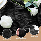 Cheesecloth Table Runner 10FT 12Pcs Black Boho Gauze Sheer Runners - Image 3