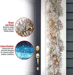 National Tree Company 9ft Pre-Lit Snowy Bristle Pine Christmas Garland - Image 3