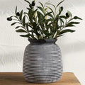 Ceramic Rustic Vase,7.48" Flowers Pottery Vases Home Decor Round Wide-Mouth Farmhouse Decorative Vase for Flowers Pampas for Table Living Room Entryway Mantel Shelf Kitchen Bathroom Bedroom by ooit