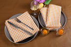 Native Fab Gingham Cloth Napkins, Set of 12, 16x16 Inches, 100% Cotton, Checkered Fabric, Soft, Washable Table Linen, Ideal for Weddings, Outdoor Picnic, Family Meals, Spring, Easter, Yellow & White - Image 4