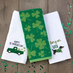 SKL Home St. Patrick's Day Shamrock Hand Towel Set-2pc, Jacquard, Green - Image 4