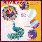 Amyhill 12 Pcs Diwali Yard Signs with Stakes, Indian Lights Festival Lawn - Image 5