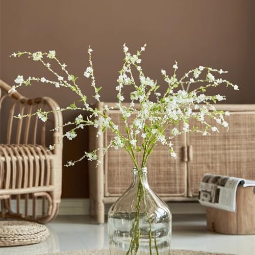 Melorca&Guilla Artificial Plants,4PCS 43.3" Green Snow Wilow Faux Branches for Vase Faux Greenery Stems,Artificial Branches Fake Plants for Shop Garden Office Home Décor - Image 6