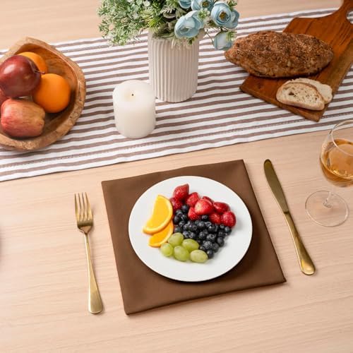 Blue Needles Solid Cloth Napkins 100% Cotton Set of 12-18 x 18 Inches - Image 2