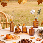 UPBUD Amber Glass Bud Vases Set of 36, Brown Small Vases for Flowers - Image 4