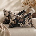 Set of 2 Chenille Throw Pillow Covers 12x20 Inches, Vintage Fall Maple Leaves Farmhouse Decor Cushion Covers Soft Autumn Decor for Sofa Living Room Bedroom Coffee Brown by BOYSUM