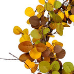20 inches Autumn Eucalyptus Leaves Wreath Thanksgiving Rustic Wreath for Front Door Decoration Rustic Farmhouse Decor, Home Wall Haning Decor,Indoor/Outdoor Use (20in) - Image 5