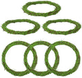 6 Pcs 12 inch Natural Grapevine Wreath Set, Hand-Woven Vine Branch Wreaths for DIY Crafts, Christmas Decorations, Home & Event Styling(Green) by KUKLIPJIM