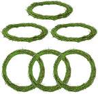6 Pcs 12 inch Natural Grapevine Wreath Set, Hand-Woven Vine Branch Wreaths for DIY Crafts, Christmas Decorations, Home & Event Styling(Green) by KUKLIPJIM