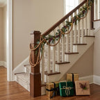 ZenNex 65.6Ft Christmas Wooden Bead Garland 2 Pcs Long Bead String,Deepgold - Image 6