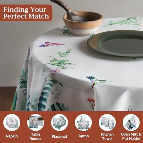Maison d' Hermine Table Cloth Round Table Reusable 100% Cotton 63" Diameter - Image 4