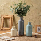 Ceramic Vases Set of 3, Modern Rustic Decorative Flower Vases for Farmhouse Home Decor, Table Shelf Mantel, Living Room, Entryway, Kitchen Centerpiece – Modern Rustic - Image 7