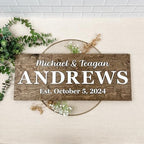 Personalized Wedding Sign – Custom Name Plaque, Just Married Sign, Bridal Shower & Newlywed Gifts for Couples, Family Wall Decor, Family Name Sign, Wooden Sign, Hickory Hollow Designs (Names & Est.) - Image 5