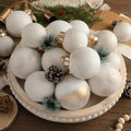 Yunlly 18 Pcs Neutral Christmas Ball Ornaments Ivory Xmas Tree Decor by Yunlly