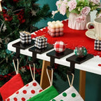 Christmas Stocking Holder for Mantel Fireplace Metal Stocking Hangers Hanging Hooks Heavy Duty Weighted Stocking Holder Bases for Xmas Shelf Fireplace Stair Decor (6, Black) - Image 4