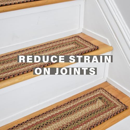 Homespice Gingerbread Jute Braided Stair Treads, Rect 8x28 Set of 13 - Image 4