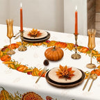 Rectangle Fall Tablecloth 60x102 Inch, Thanksgiving Autumn Harves Turkey Pumpkin Table Cloth, Waterproof Wrinkle Resistant Table Cover for Fall Decorations Decor - Image 4