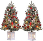 3FT Mini Christmas Tree with Battery Operated Lights for Holiday Decor by Unknown