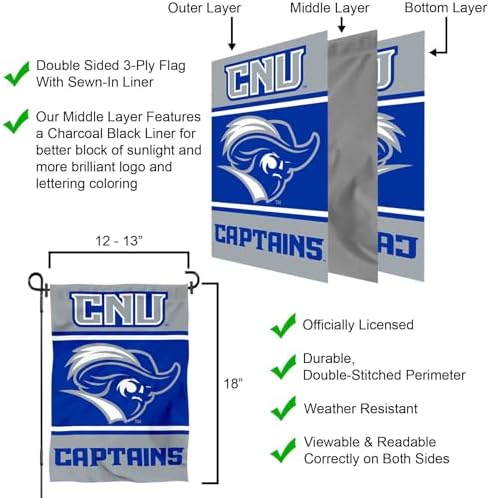 Christopher Newport Captains Garden Flag with Stand Holder - Image 5