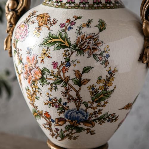 Tall Table Modern Vase,Large Ceramic Flower Vases for Shelf Home Decor,Creative Classic Pink Vase 16.5 inch,Sophisticated Vessel for Decorative Branches and Dried Flower. (Prosper Glory) - Image 4