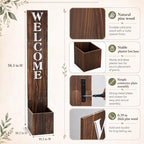 Pinkunn Fall Welcome Sign for Front Porch Standing 58'' with Planter Box - Image 2