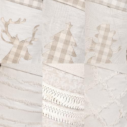 GEXWORLDWIDE GEX Christmas Stockings for Family 20" Large Plaid Xmas Stockings Classic Bohemian Style Fireplace Decorations Hanging Ornament (5 Pack) - Image 4