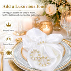 200 Pack Bulk Pearl Napkin Rings and Holders for Cloth Napkins - Image 5