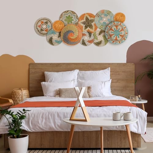 Tatuo 11 Pcs Boho Wall Basket Decor Woven Wall Hanging Art, Farmhouse - Image 5