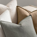 MIULEE Neutral Boho Linen Decorative Pillow Covers 24x24 Inch Pack of 4 - Image 6
