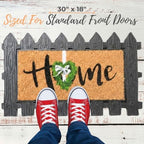 Autumn Alley Interchangeable Welcome Mat Set – Farmhouse Door Mat with Rubber Base & 4 Seasonal Coir Inserts – Swap Designs for Every Season – 18x30 Outdoor Front Porch Mat - Image 7