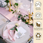 Bokon 50 Pcs Gold Napkin Rings Metal Napkin Holders Bulk, Flower - Image 3