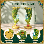 SiliFine 2 Pcs Diwali Table Decorations Peacock Indian Decor Resin Festival of Lights Happy Diwali Holiday Party Decoration for Home Dipawali Pooja Fireplace Decor Wedding Favors Housewarming Gifts - Image 2