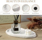 Koville Luxurious Natural White Marble Vanity Tray, Cloud Shape Serving Stone Key Tray for Home Decor, 10" x 7" Marble Storage Trays for Bathroom, Stone Plate Holder for Perfume, Candle and Jewelry - Image 3