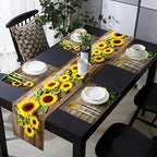 Sunflower Table Runner and Place Mats Set of 6 108 Inches Long by TQFZP