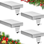 Zonon 6 Pcs Christmas Stocking Holders for Mantle, Silver by Zonon