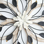 Remenna Whitewash Flowers Wood Wall Decor, Metal Rustic Wall Art Farmhouse Wall Decorations Multiple Floral Hanging Decor for Bathroom Living Room Home Office Garden Kitchen - Image 4