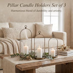 Hurricane Candle Holder Decorative Candle Lantern Pillar Candle Holders - Image 2