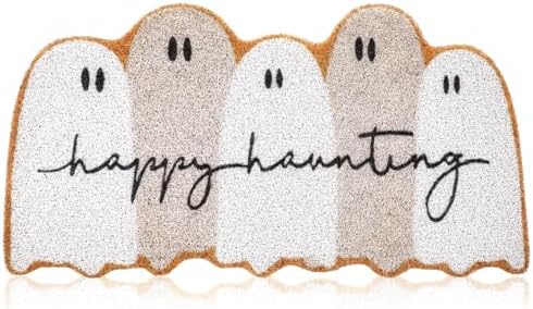 Tinideya Halloween Ghost Welcome Doormat Outdoor Coir Door Mat - Image 3