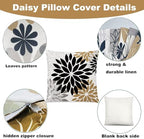 Brown Black Throw Pillow Covers 20x20 Set of 6, Neutral Floral Home Decor - Image 7