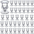36 Pcs Clear Glass Candlestick Holders Taper Candle Holder Bulk 2.5 Inch Candle Stick Holder for Table Centerpiece Mantel Wedding Housewarming Gift Rustic Vintage Valentines Dinning Decoration (Clear) by Foaincore