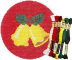 Howie's Christmas Needlepoint Needlepoint Kits, 18CT Printed Embroidery Pattern Starter Kits, Stamped Patterns Canvas Kits(Christmas - Bells,4x4inch) by HowiesNeedlepoint
