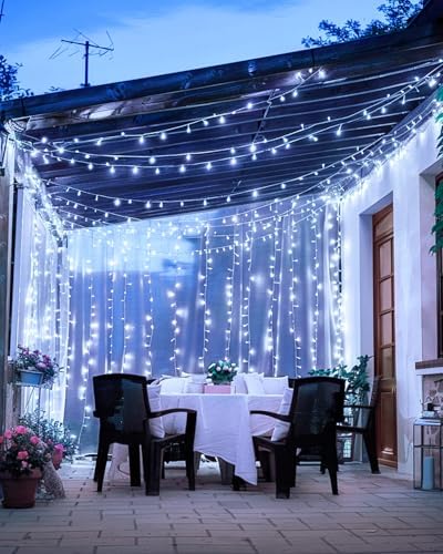 355FT 900 LED Christmas Lights, Extra Long Outdoor String Lights Waterproof, Timer & Memory, 8 Modes Dimmable Plug in Fairy Lights for Classroom Outside Tree Wedding Holiday Decorations, Cool White - Image 2
