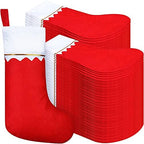 Sumind 100 Pcs Christmas Felt Stockings, 15 Inch,Red with White Trim by Sumind