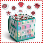 Saintrygo 2 Pcs Xmas Ornament Storage Box 64 Compartment, Tree Style - Image 5