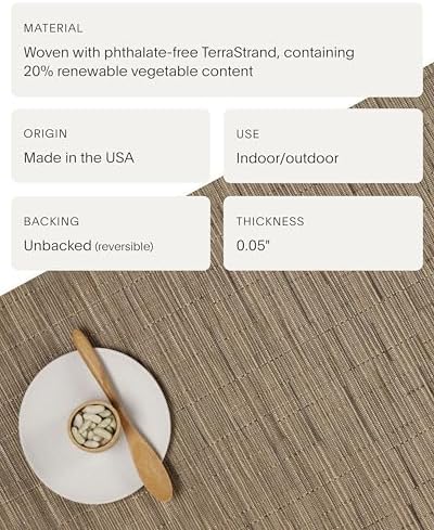 Chilewich Bamboo Placemats Set of 4, Round Woven Placemats - Image 4