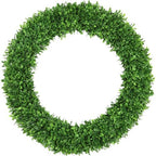 30Inch Green Boxwood Wreaths for Front Door Realistic All Season Eucalyptus by LZNPAArtificialPlants