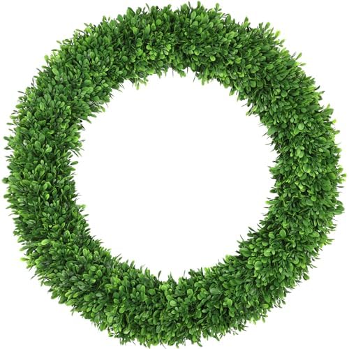 30Inch Green Boxwood Wreaths for Front Door Realistic All Season Eucalyptus by LZNPAArtificialPlants