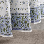 Ridhi Hand Block Print Round Tablecloth Powder Blue 60 Inch 100% Cotton - Image 4