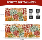 Boho Kitchen Mat Set of 2,Tropics Botanical Floral Kitchen Rugs and Mats Non Skid Washable,Bohemia Farmhouse Runner Rugs with Rubber Backing for Kitchen Decor Accessories (17"x47"+17"x30") - Image 3