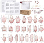 Pink Glass Bud Vase Set of 22, Small Vases for Flowers, Clear Glass Vases for Centerpieces, Mini Bud Vases in Bulk Rustic Wedding Decorations, Centerpieces, Vintage Look Home Table Flower Decor - Image 2